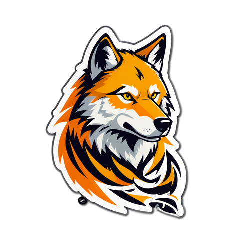 Desperte Seu Orgulho! O Sticker do Wolverhampton que Transforma o Lobo em Arte Vibrante!