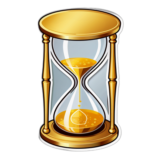 Hình Dán Đồng Hồ Cát Biểu Tượng Giá Vàng Thế Giới