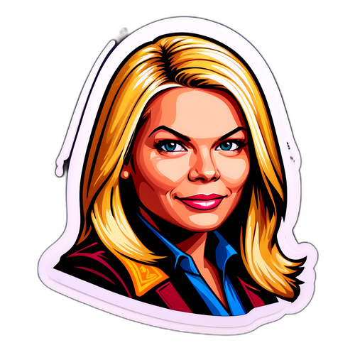 Samolepka s portrétem Pam Bondi