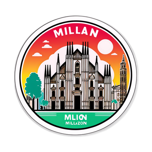 ミランの美しい景色を反映したスタイリッシュなステッカー