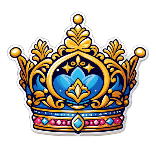 Krásně ilustrovaná koruna symbolizující podstatu soutěže Miss Universe