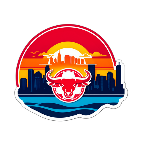 Adesivo Colorato del Logo dei NY Red Bulls