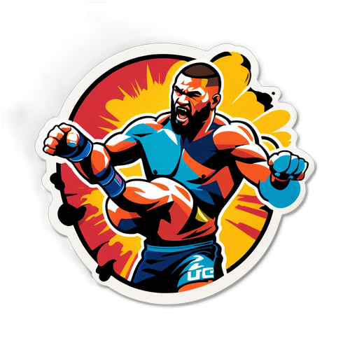 UFC의 아이코닉한 순간을 담은 액션 스티커 디자인