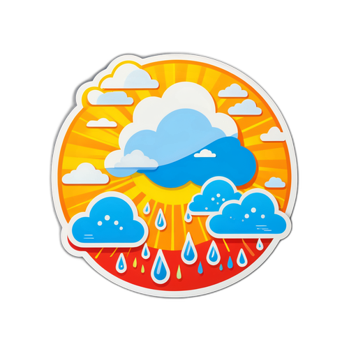 부산 날씨의 에너지를 표현한 스티커