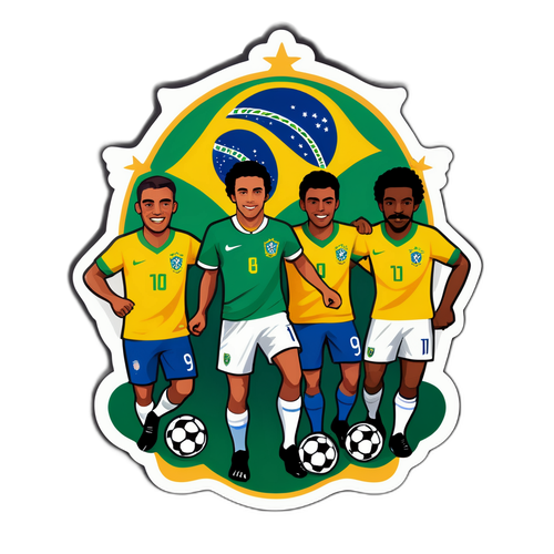 Stiker Nostalgia Budaya Sepak Bola Brasil