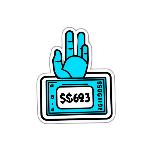 Adesivo Minimalista de Bilhete de Loteria