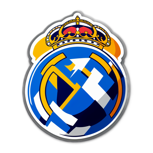 Sticker ng Real Madrid na may Soccer Ball at 'Forever Real'