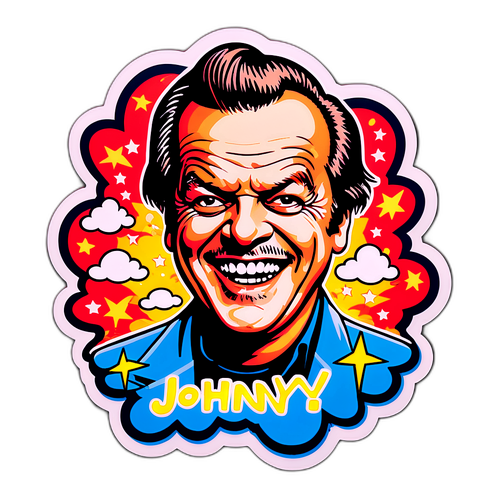 Fargerik klistremerke av ikonisk smil