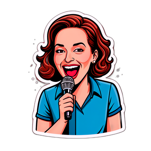 Speelse sticker van Claudia de Breij