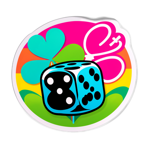 Design Colorido com Símbolos da Sorte
