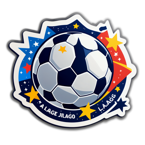 Stickers z motywem La Liga z elementami piłkarskimi