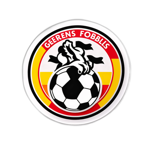 Nhãn dán thể thao với biểu tượng bóng đá Đức