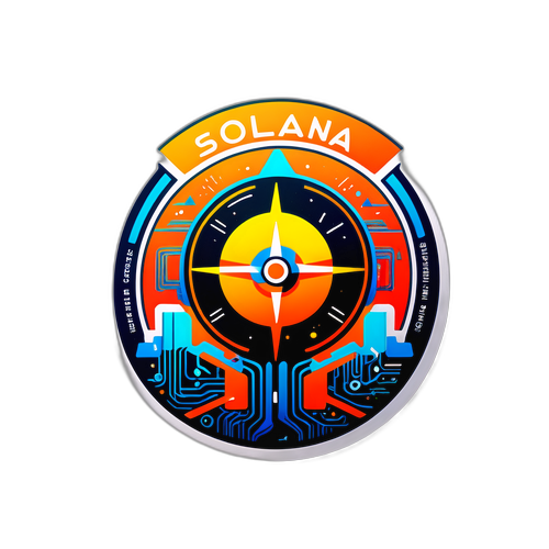 Un sticker que simboliza la energía de Solana