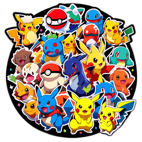 다양한 포켓몬 캐릭터 스티커 - 포켓몬 30주년 기념