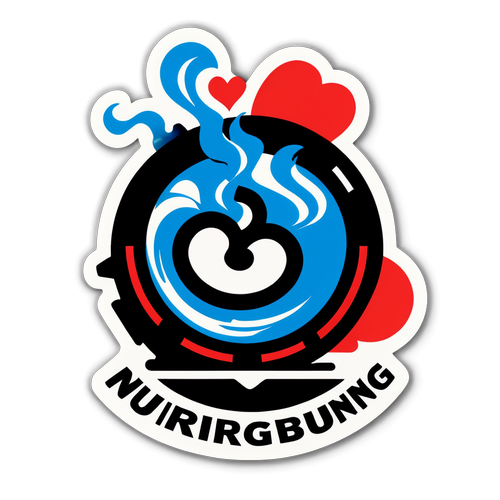 Herzen rasen mit jeder Kurve: Entdecke das faszinierende Nürburgring sticker Design!