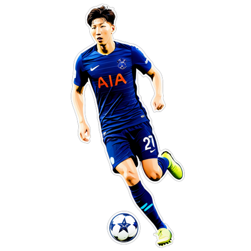 Μινιμαλιστικό αυτοκόλλητο του Heung-min Son