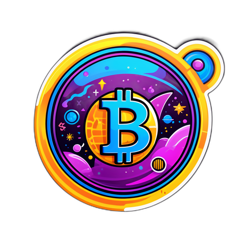 מדבקת ביטקוין חללית