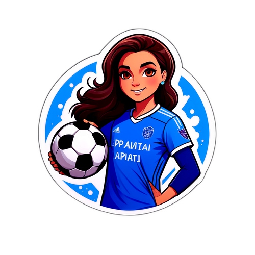 Δυναμικό σχέδιο αυτοκόλλητου εμπνευσμένο από τη Μαρία Κατσάντρη