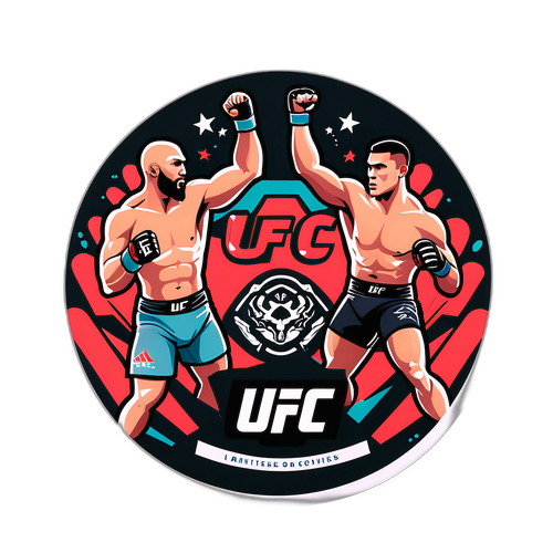 UFC Gevecht Stickers met Iconische Bewegingen