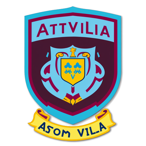 Klistermärke av Aston Villa-logotyp i badge-stil