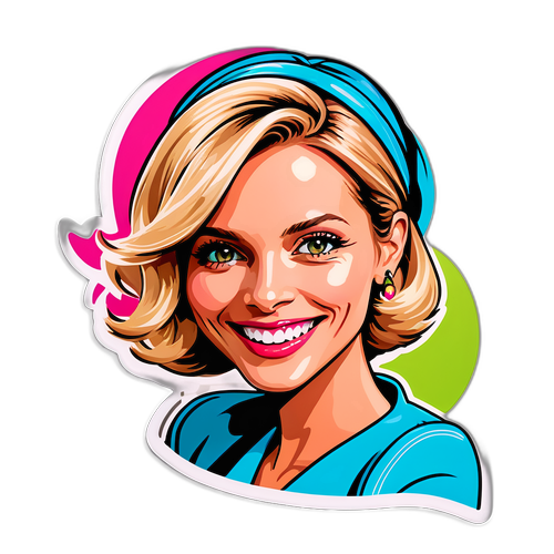 Kleurrijke sticker van Sylvie Tellier