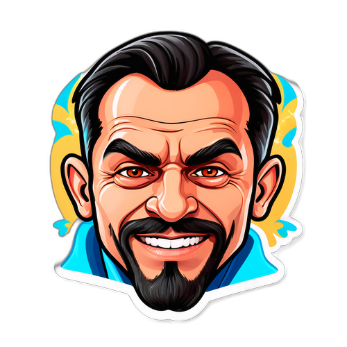 Sticker caricatural Radu Valcan