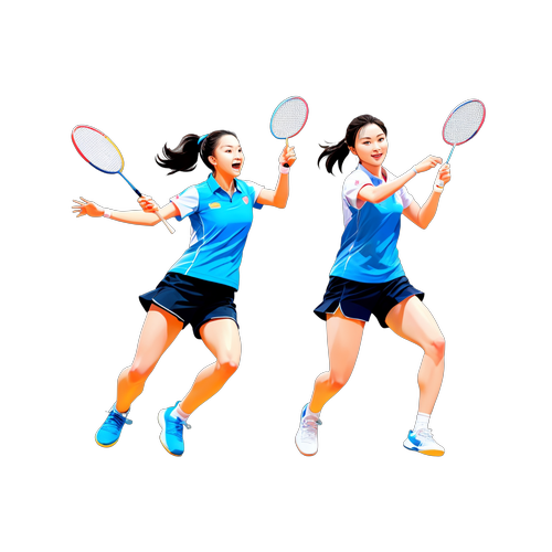 Keajaiban Badminton! Stiker Elegan Huang Yaqiong dan Liu Yuchen yang Penuh Energi!