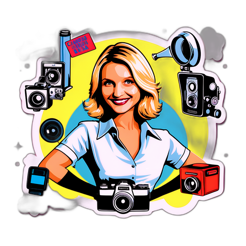 Whimsisk sticker av vintage Hollywood