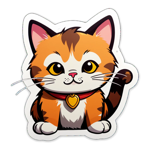 Meet Your New Best Friend: The Adorable Tabby Cat Sticker You Can't Resist!