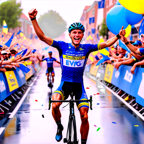 Triomfantelijke Finishing van Remco Evenepoel