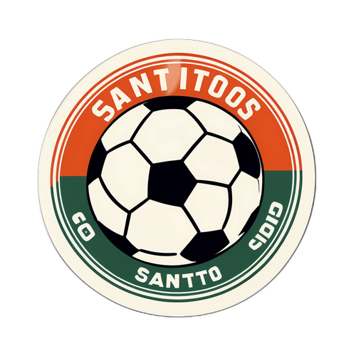 विंटेज स्टाइल फुटबॉल स्टिकर