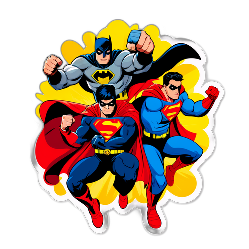 Une représentation des super-héros dans un style dynamique