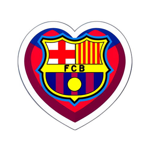 Sydämen muotoinen FC Barcelonan ja Como FC:n logo