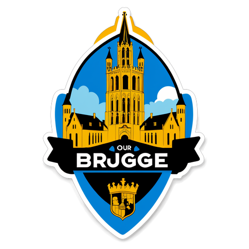 Sticker voor Club Brugge met de Brugse torens