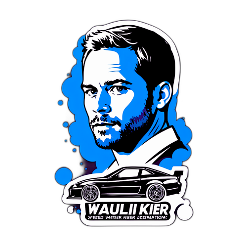 Imagem Icônica de Paul Walker com Citação Inspiradora sobre Velocidade e Determinação