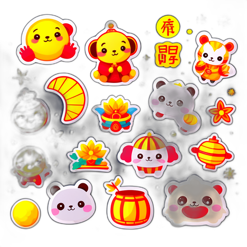 中秋节儿童文化贴纸