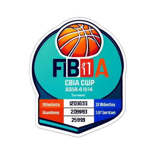 Modernong Sticker ng FIBA Asia Cup Standings