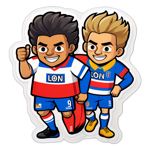 Sticker cu fanii Lyon și Angers