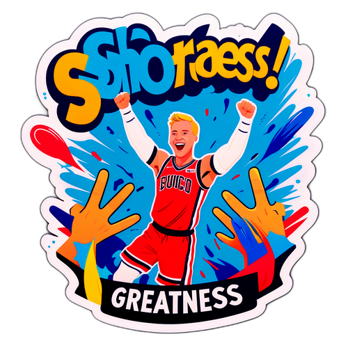 Vibrant Basketball Motivation Sticker
