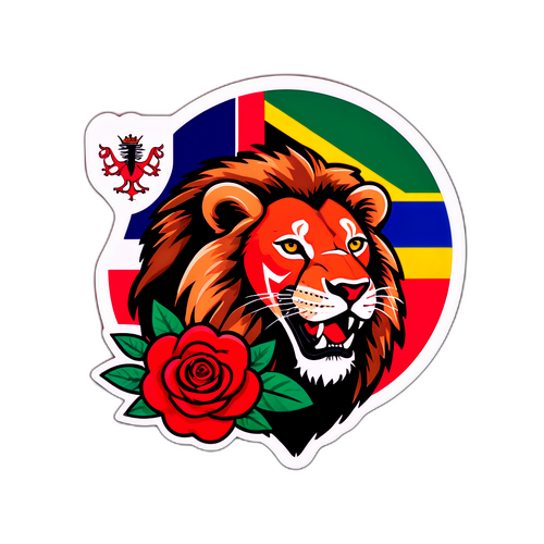 Stiker Merayakan Perlawanan Afrika Selatan vs Inggeris