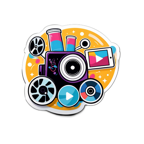 वीडियो वीडियो का खेलपूर्ण स्टिकर