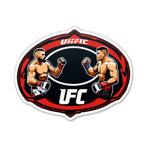 격투 테마 스티커: UFC 로고 및 그래픽