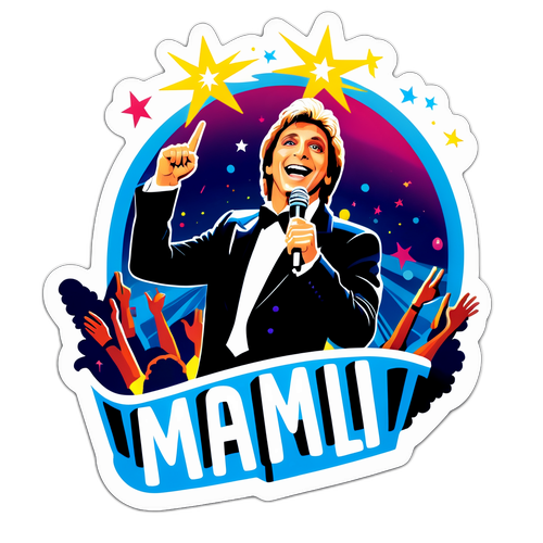 Barry Manilow Retro Performance Sticker