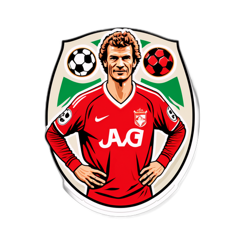 Retro stiliserad klistermärke av Jens Lehmann
