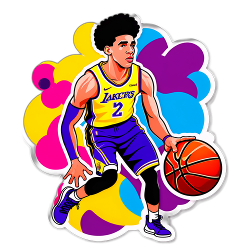 Lonzo Ball Dribbling Sticker