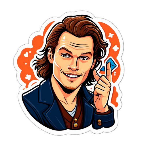 Adesivo Gioioso di Sam Heughan