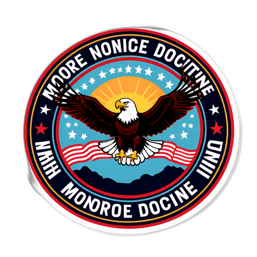 Selyo ng Monroe Doctrine na may Bolding Agila