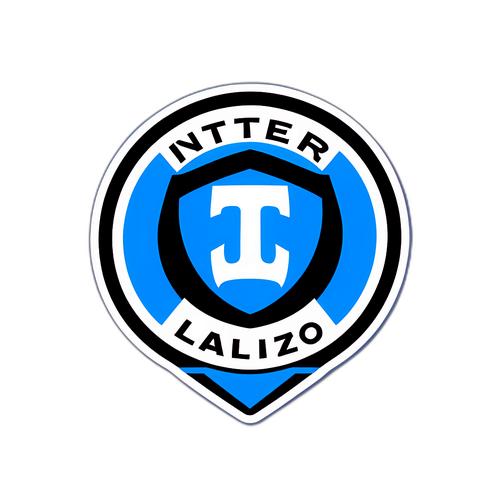 Стикер з логотипом 'Інтер - Лаціо' у футбольній тематиці
