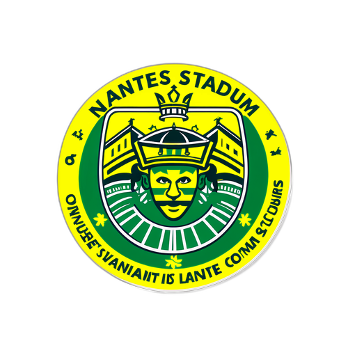 Stickers van het Nantes stadion met enthousiaste fans
