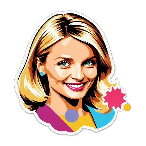 Stiker Retro Cameron Diaz 'Kembali Beraksi'